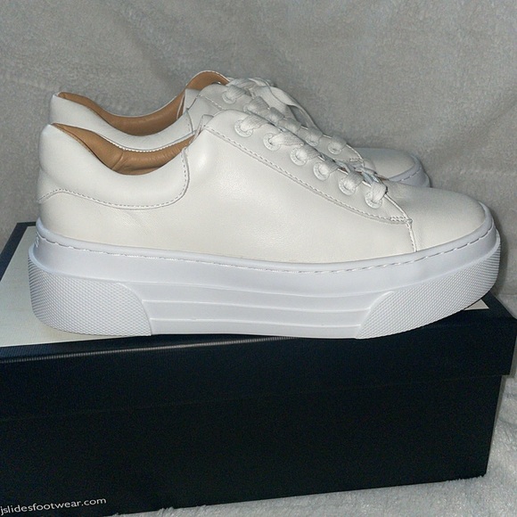 NWT J/SLIDES AMANDA White Leather Sneaker - Picture 9 of 15